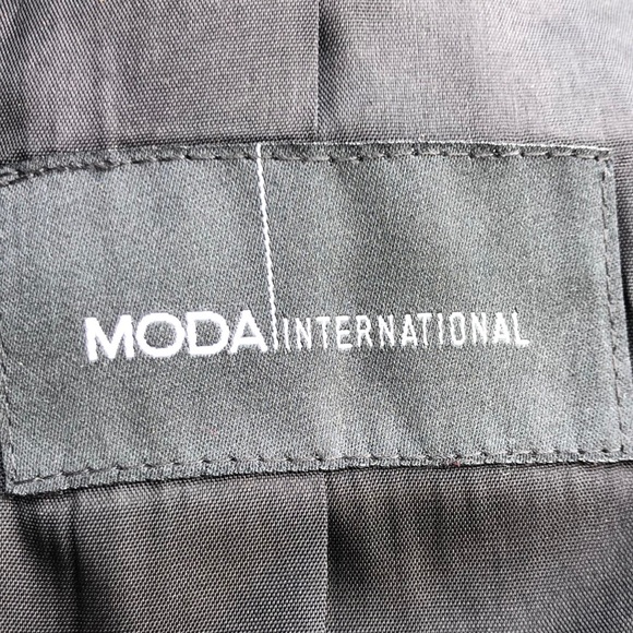 Moda International black wool pea coat - Picture 4 of 5